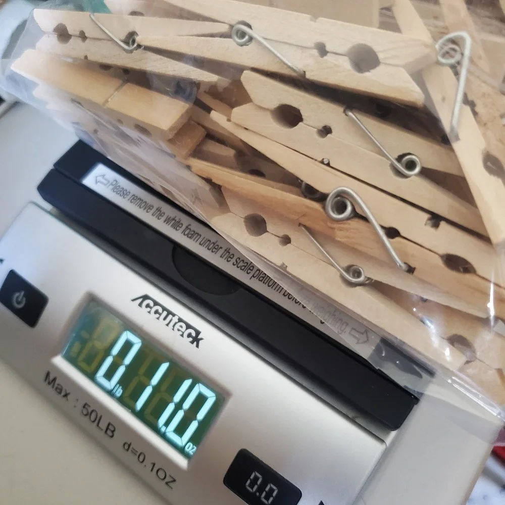 Lot Of 69 Wood Clothespins Wooden Laundru Clothes Pins Large Spring Regular Size